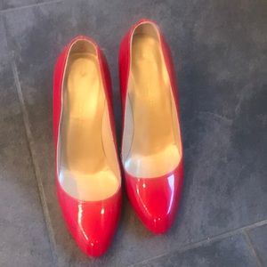 Nine West Shoes - Nine West Patent Leather Heels in Red Nine West Shoes - Nine West Patent Leather Heels in Red